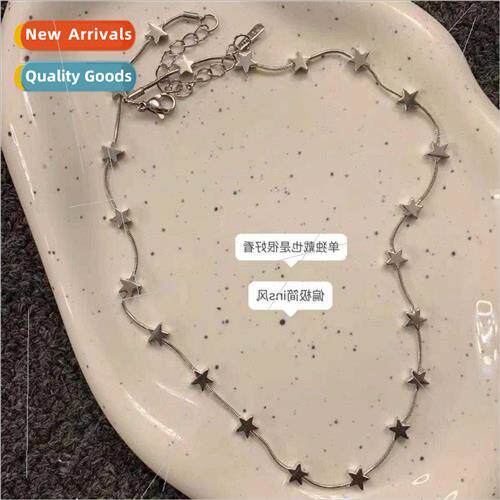 mple creative star necklace female niche collarbone chain fa