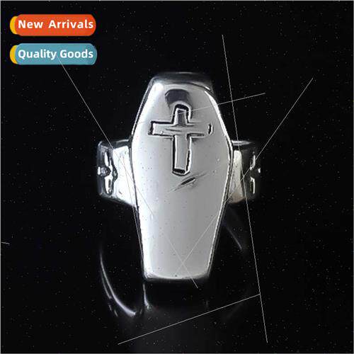 Europe vintage men alloy coffin 2 ring Hundred rings tide me