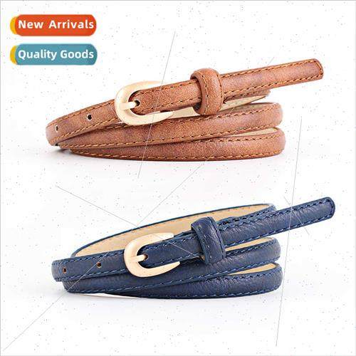 Korean fashion thin belt ladies casual decoration dress shir