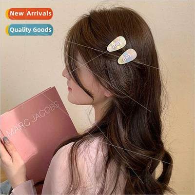 Spring girls acetic acid bangs small hairpin side clip hairp