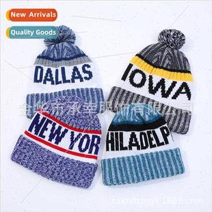 ball wind jacquard snow flap hat Horizontal