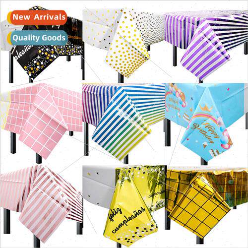 New PET birthday party decoration tablecloth ins atmosphere
