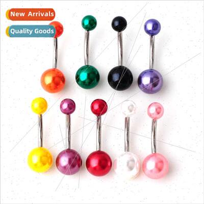 Piercing Jewelry Electroplating Lacquer Pearl Belly Button N