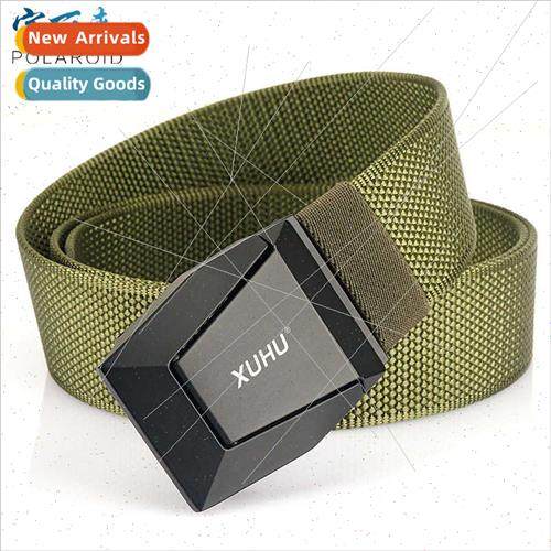 Belt men automatic smooth buckle nylon canvas belt new fashi