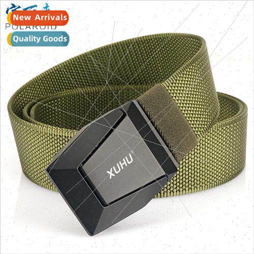 Belt men automatic smooth buckle nylon canvas belt new fashi