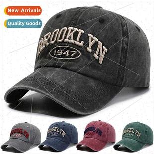 washed duck men embroidery personalized letters Hat old