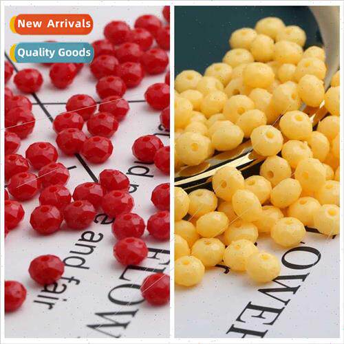 Acrylic handmade loose beads solid color wheel diy children