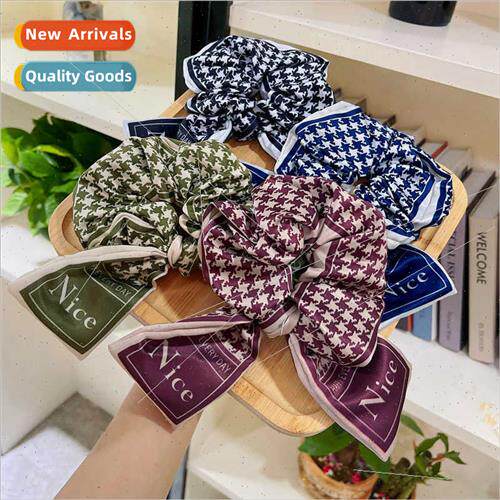 Korea letters large intestine hair band fluttering cloth ins