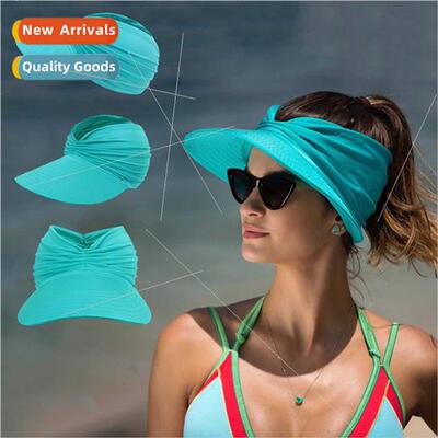 Beach sun hat female 2022 spring summer new hollow top hat 5