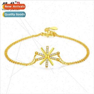 new ladi snowflake women gold bracelet wedding Gold