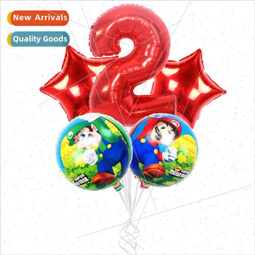 Cartoon Mario digal balloon package Mary aluminum film ballo