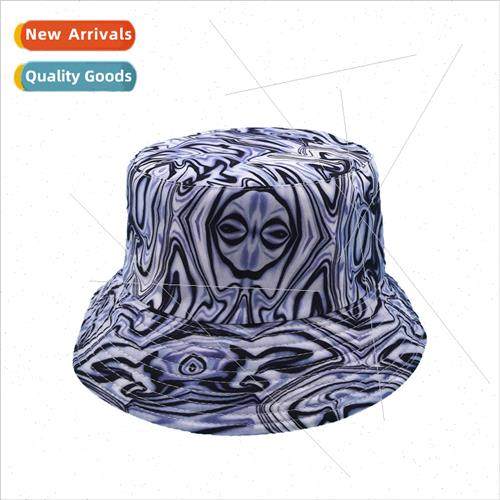 New printing face Altman pattern double-sided fisherman hat
