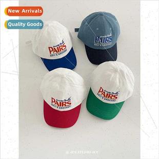 color blocking letters American cap retro baseball femal set