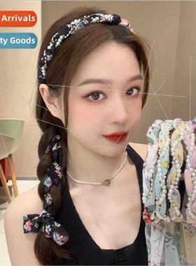 Chopped hair ribbon scarf tie hair summer fluttering hair ba