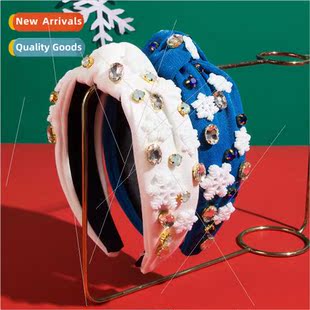 new hair bands Europe snowflake winter Christmas fabric fall