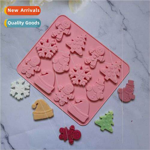 licone 12 Christmas Snowflake hat DIY cake ice cookies pastr