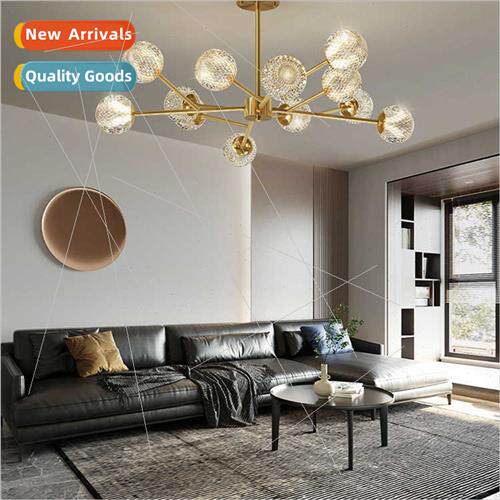 -modern living room chandelier simple atmosphere upscale din