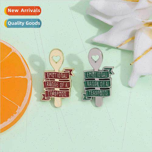 New personalized English quotes alloy brooch creative geomet