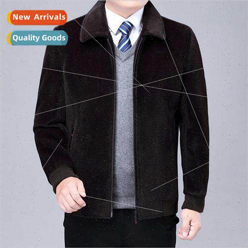 Middle-aged cashmere jacket men fall winter business casual