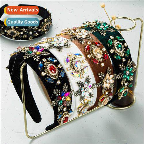 Hair bands ins fashion super shiny heavy crystal headband ba