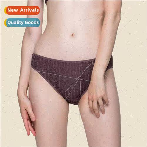 Low-waisted silk women panties Thin hollow mesh mulberry sil