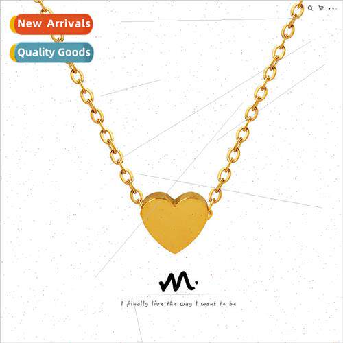 Korea isn wind chocker small peach heart heart necklace tani