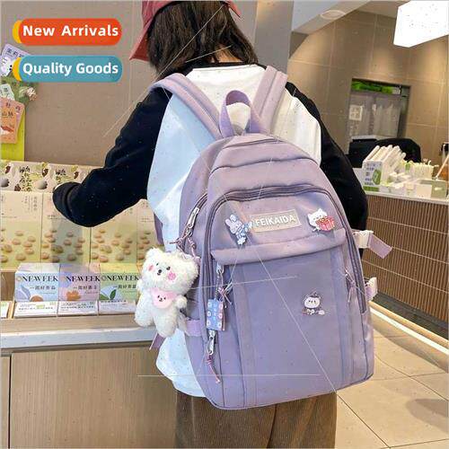 Schoolbag female ins Japan large-capacy backpack tide junior