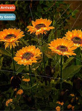 LED simulation flower sunflower solar lights lily waterproco