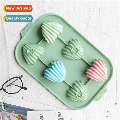 6 heart-shaped shells 75 chocolate biscu molds cake molds ic