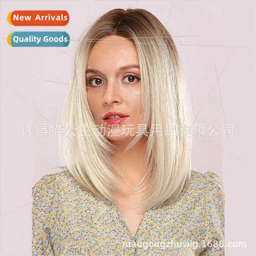Europe ladies short bob o high temperature silk coloring gra