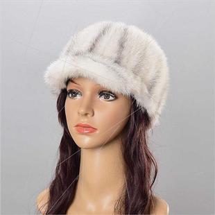warm hair new Mink velvet winter mink hat female fur