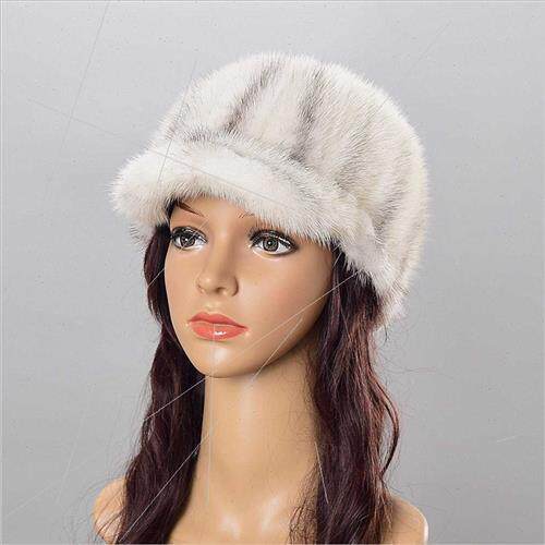 Mink hair hat winter female new nd warm wh fur mink velvet b