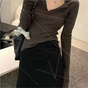 lapel design desire sweater sleeved wind long Pure sense