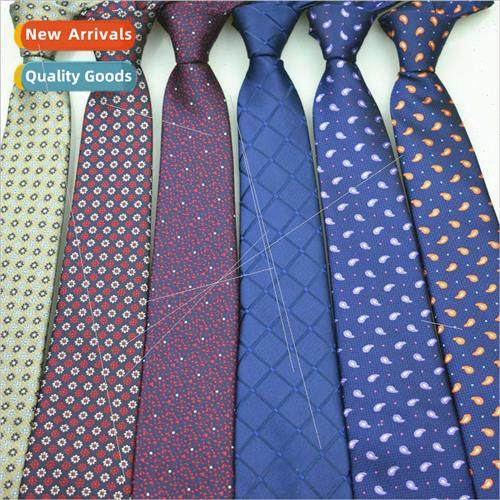 Men Ties New Business Solid Color Striped 8cm Arrowhead Jacq