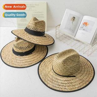 woven cap hat summer sun fishing outdoor mat Men hand new