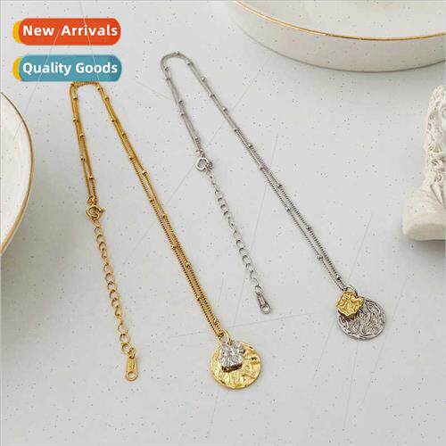 925 silver Clashing Lava Texture Necklace Women Europe Vinta