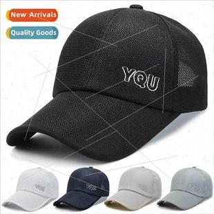 outdoor summer sun brim extended cap baseball mesh hat Men