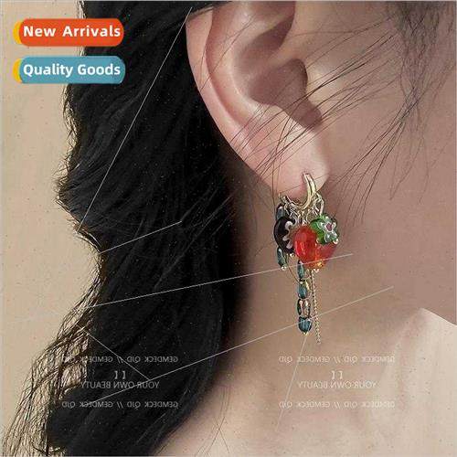 Korea fun sense color clashing glaze niche handmade flower p