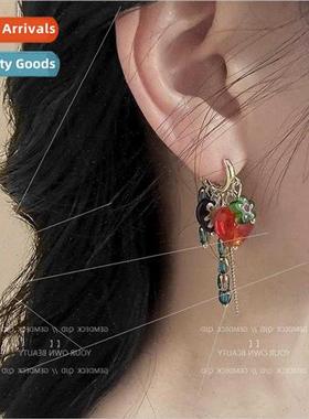 Korea fun sense color clashing glaze niche handmade flower p