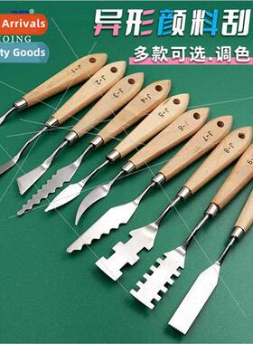 student art color mixing painting oil painting spatula woode