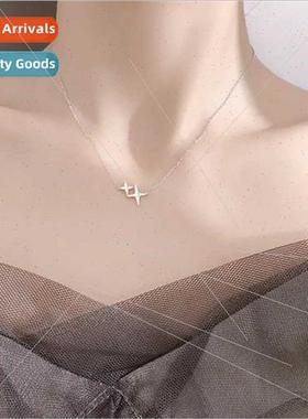 Quadrangle necklace women ins niche minimalist necklace pend