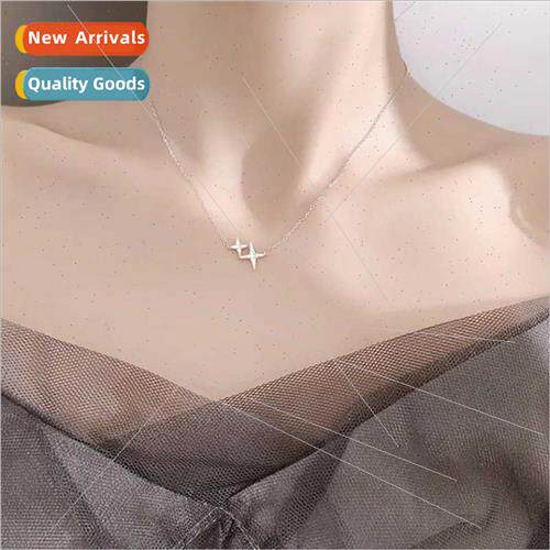 Quadrangle necklace women ins niche minimalist necklace pend