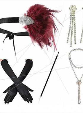 1920s Flapper girl dress Halloween party pop set decorations