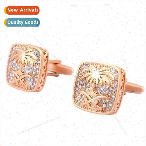 Summer Botanical shape diamonds cufflinks su shirt personali