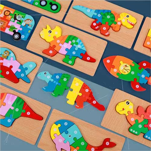 Dinosaur diy puzzle 3-6 years old young children puzzle earl