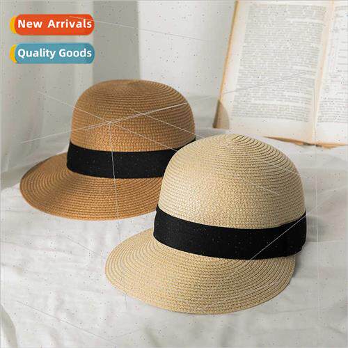 Korean  tide straw woven duck tongue hat equestrian hat fema