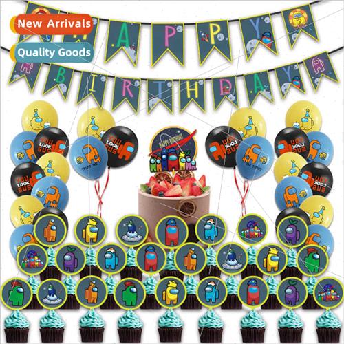among us space werewolf killing theme party balloon banner s