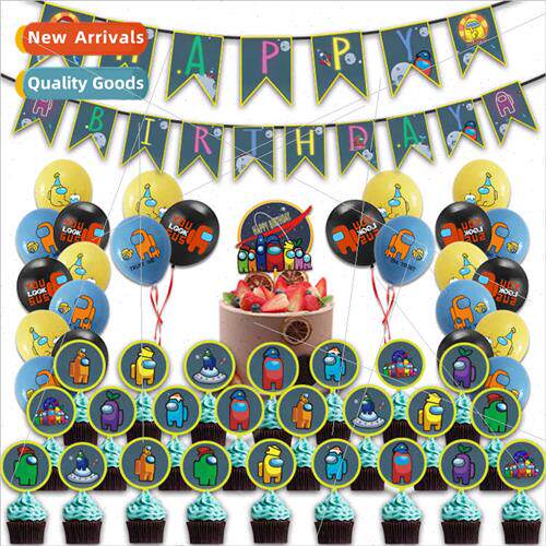 among us space werewolf killing theme party balloon banner s