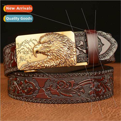 Bully eagle head automatic buckle men belt cowhide personali