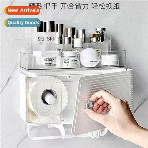 Tissue box magnetic multi-function storage box toilet bathro